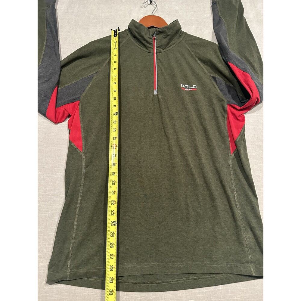 Polo Ralph Lauren Performance Sport Thermo Vent Stretch 1/4 Zip Green Large - Picture 4 of 8